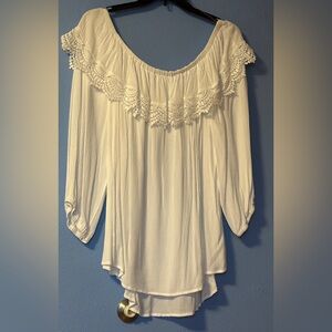 St John’s Bay Women’s Classy Laced Neckline Top Sz 3X